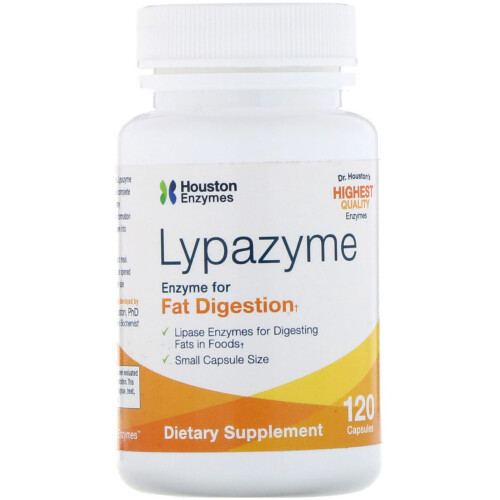 Houston Enzymes, Lypazyme, 120 Capsules