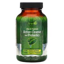 Irwin Naturals, Aloe & Triphala Active-Cleanse und Probiotika, 60 flüssige Weichkapseln