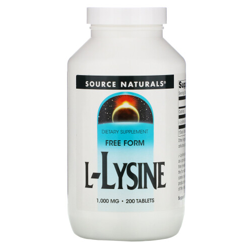 Source Naturals, L-Lysin, 1.000 mg, 200 Tabletten