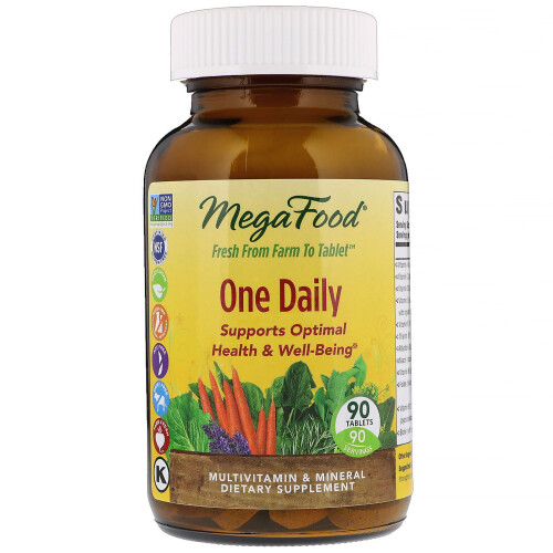 MegaFood, Einmal täglich Multivitamin, 90 Tabletten