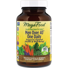 MegaFood, Multivitamine Quotidienne pour Hommes 40+, 60 Comprimés