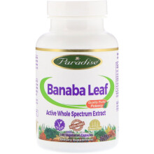 Paradise Herbs, Extrait de Feuille de Banaba, 180 Capsules Végétariennes