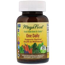 MegaFood, Multivitamines Quotidien Unique, 30 Comprimés