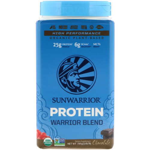 Sunwarrior, Warrior Blend, Protein, Schokolade, 1,65 lb (750 g)