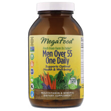 MegaFood, Multivitamines Quotidiennes Pour Hommes 55+, 120 Comprimés