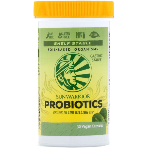 Sunwarrior, Probiotiques, 10 Milliards d'UFC, 30 Capsules Véganes