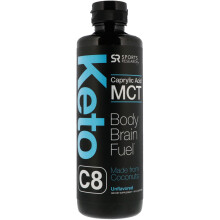 Sports Research Keto MCT-ol aus Bio-Kokosnussen    Fettsaure-Kraftstoff fur Korper + Gehirn    Einzelzutat C8-Caprylsaure    Perfekt in Kaffee, T