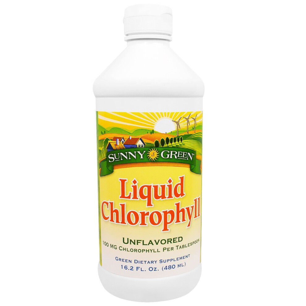Sunny Green Green Sunny Liquid Chlorophyll, Unflavored, 100 Mg, 16.2 Fl Oz (480 Ml)