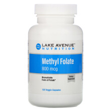 Lake Avenue Nutrition, Methylfolat, 800 mcg, 120 pflanzliche Kapseln