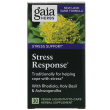 Gaia Herbs, Stress Response, 30 Vegane Kapseln