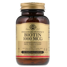 Solgar, Biotin, 1.000 mcg, 250 Pflanzenkapseln