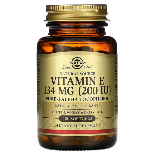 Solgar Solgar, Natural Source Vitamin E, 200 IU, 100 Softgels