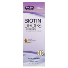 Life-flo, Biotin Tropfen, Natürliche Vanille, 2 fl oz (59 ml)