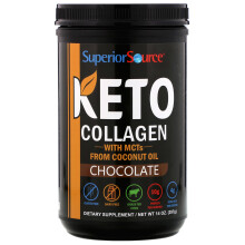 Superior Source, Keto-Kollagenpulver mit MCTs, Schokolade, 14 Unzen (397 g)