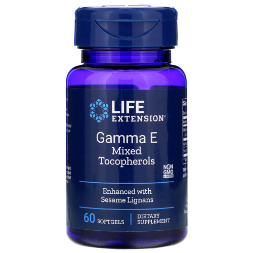 Life Extension, Tocophérols Mixtes Gamma E, 60 Gélules