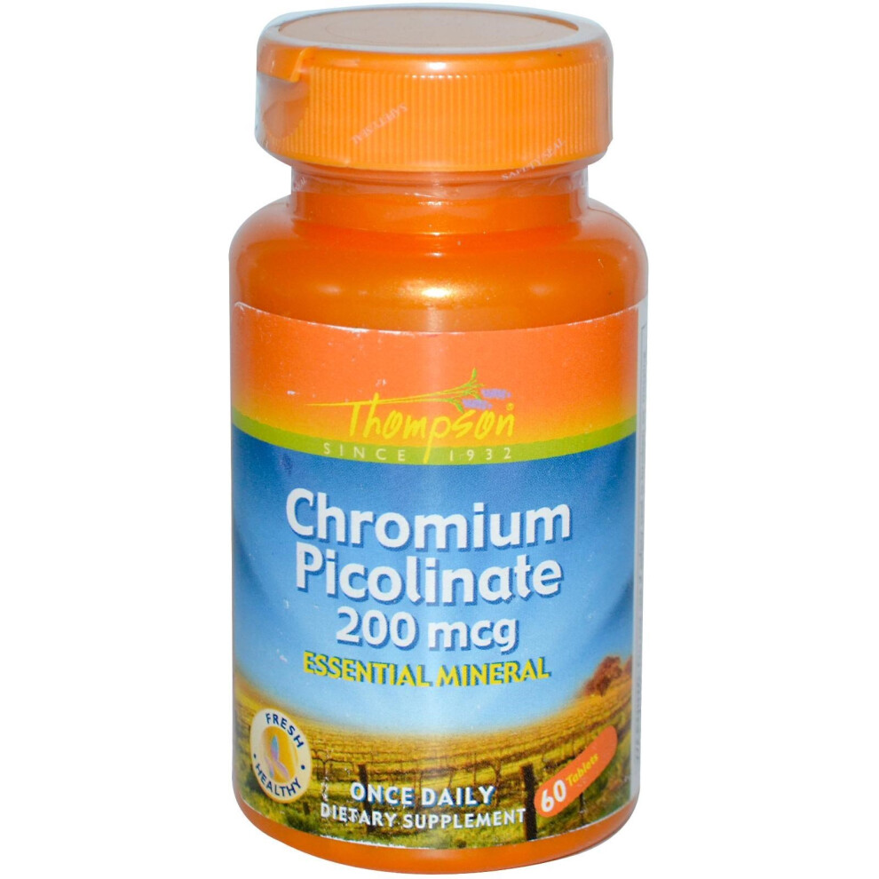 Thompson's Thompson, Chromium Picolinate, 200 Mcg, 60 Tablets