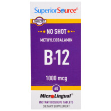 Superior Source, Methylcobalamin B-12, 1.000 mcg, 60 MicroLingual Instant-Zerfallstabletten