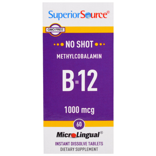 Superior Source, Méthylcobalamine B-12, 1 000 mcg, 60 Comprimés MicroLingual à Dissolution Instantanée