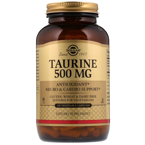 Solgar Solgar, Taurine, 500 mg, 250 Vegetable Capsules