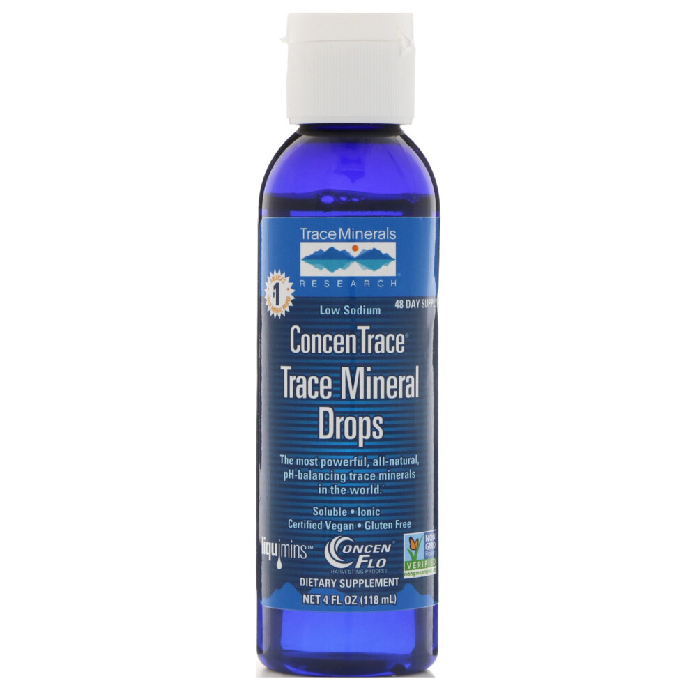 Trace Minerals Research , Concentrace, Trace Mineral Drops, 4 Fl Oz (118 Ml)
