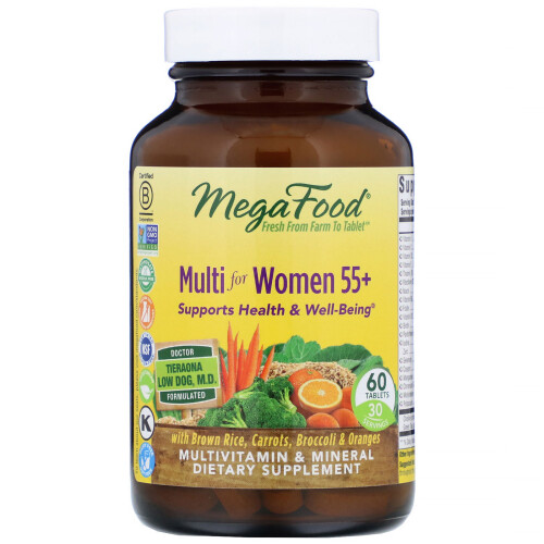 MegaFood, Frauen 55+, Advanced Multivitamin, 60 Tabletten