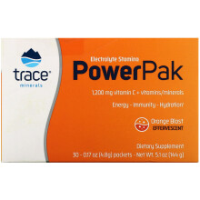Trace Minerals Æ, Electrolyte Stamina PowerPak, Explosion d'Orange, 30 Sachets, 0,17 oz (4,8 g) Chacun