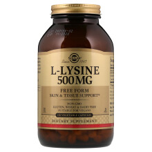 Solgar, L-Lysin, Freie Form, 500 mg, 250 Pflanzenkapseln