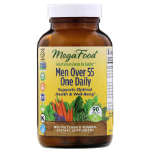 MegaFood, Multivitamines Quotidiennes Pour Hommes 55+, 90 Comprimés
