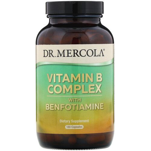 Dr. Mercola, Complexe de Vitamines B avec Benfotiamine, 180 Gélules