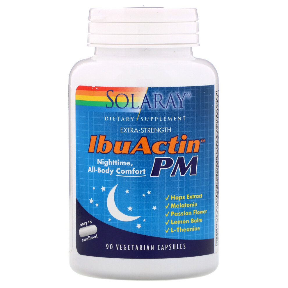 Solaray , Extra-Strength Ibuactin Pm, 90 Vegetarian Capsules