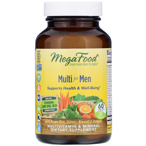 MegaFood, Männer Advanced Multivitamin, 60 Tabletten