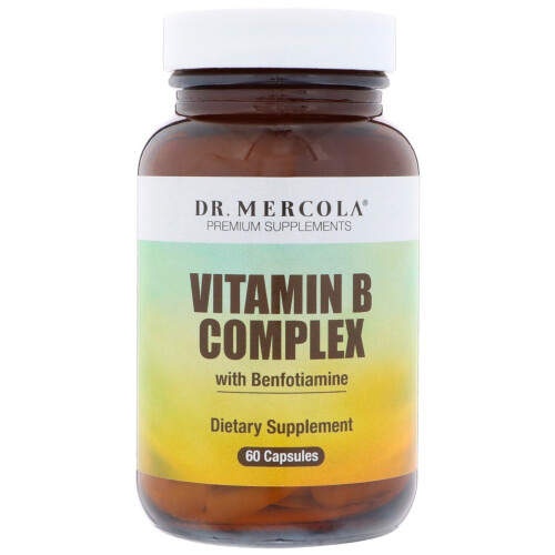 Dr. Mercola, Complexe de Vitamines B avec Benfotiamine, 60 Gélules