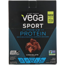 Vega, Sport, pflanzliches Premium Protein, Schokolade, 12 Packungen, je 1,6 oz (44 g)