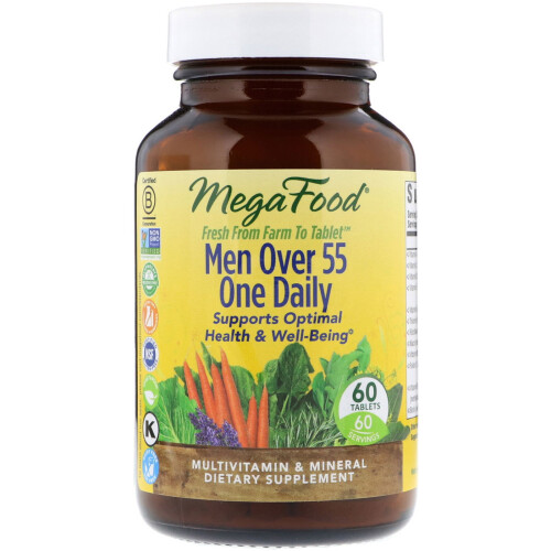 MegaFood, Männer 55+, One Daily Multivitamin, 60 Tabletten