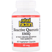 Natural Factors, Bioaktives Quercetin EMIQ, 60 Vegetarische Kapseln