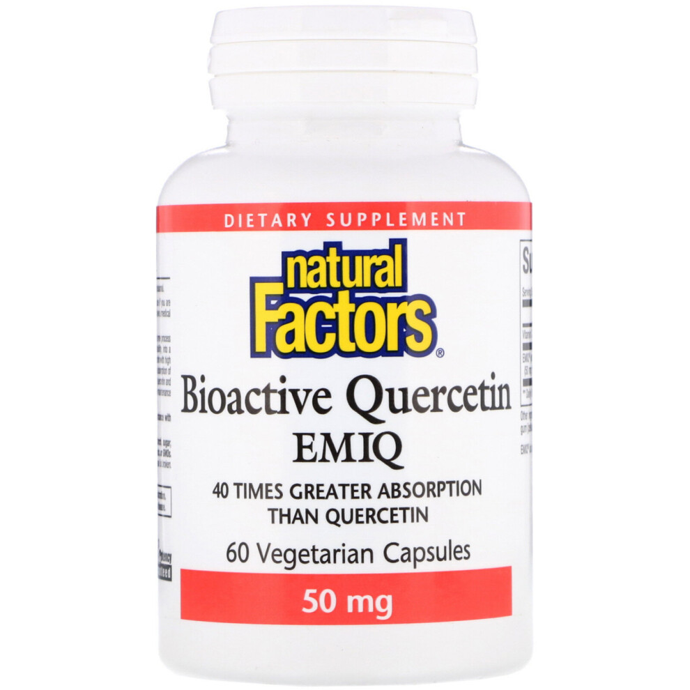 Natural Factors , Biaoctive Quercetin Emiq, 50 Mg, 60 Vegetarian Capsule