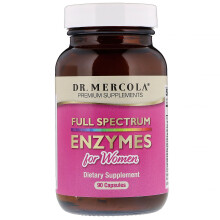 Dr. Mercola, Enzymes à Spectre Complet pour Femmes, 90 Gélules