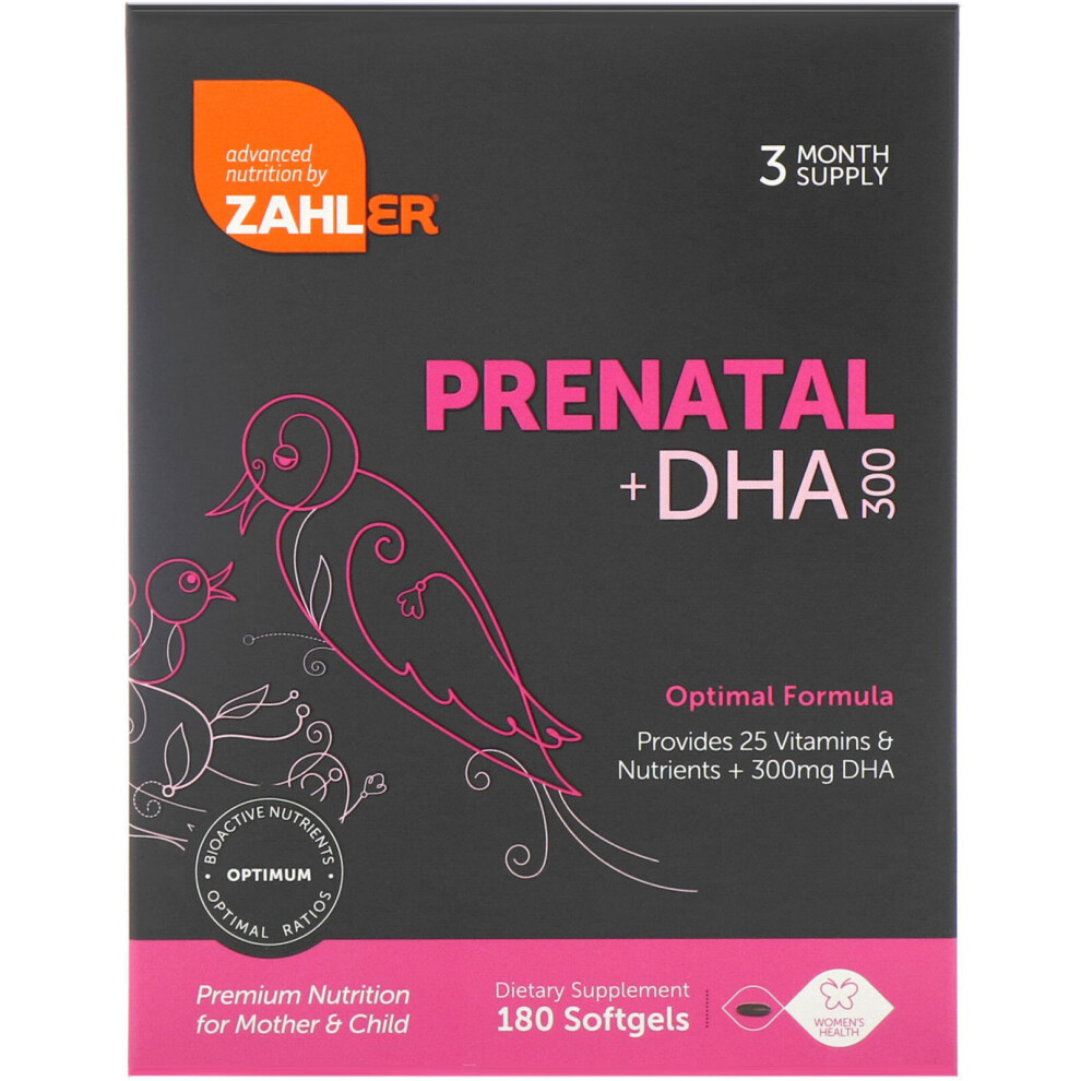 Zahler, Prenatal + DHA 300, 60Softgels