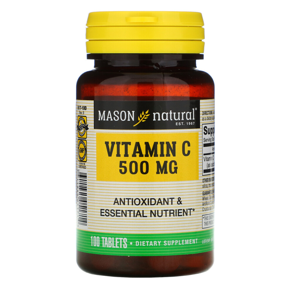 Mason Natural , Vitamin C, 500 Mg, 100 Tablets