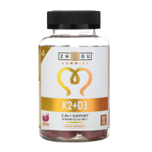 Zhou Nutrition, D3 + K2 Gummis, Erdbeere, 60 Gummis