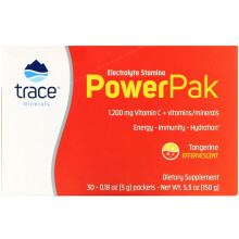 Trace Minerals Æ, Electrolyte Stamina PowerPak, Mandarine, 30 Sachets, 0,18 oz (5 g) Chacun