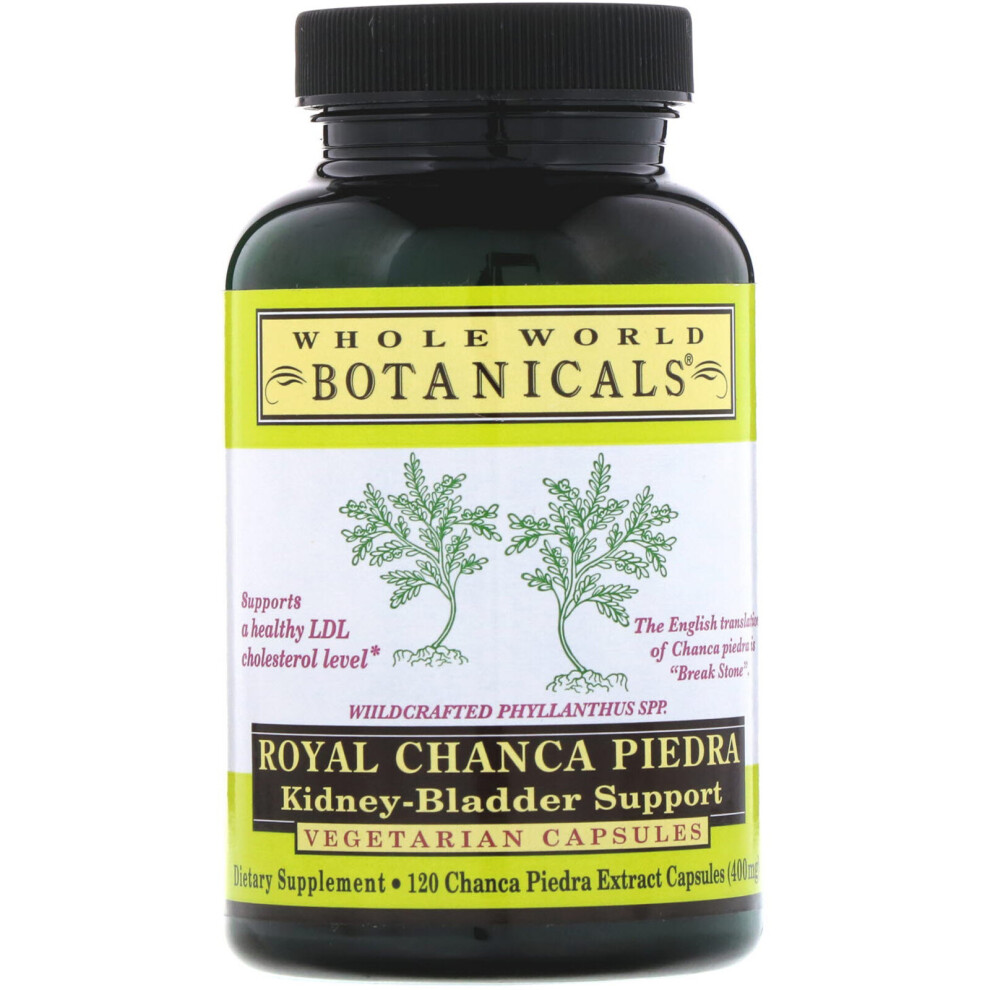 Whole World Botanicals , Royal Chanca Piedra, Kidney-Bladder Support, 400 Mg, 120 Vegetarian Capsules