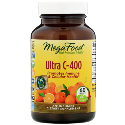 MegaFood, Ultra C, 400 mg, 60 Comprimés