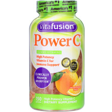 VitaFusion, Power C, Hochdosiertes Vitamin C, Natürlicher Orangengeschmack, 150 Gummis