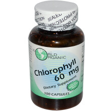 World Organic, Chlorophylle, 60 mg, 100 Gélules Végétariennes