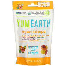 YumEarth, Bio-Hartbonbons, Vitamin C, Zitrusgarten, 3,3 Unzen (93,6 g)