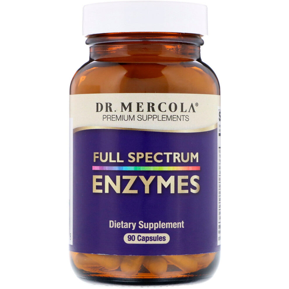 Photos - Vitamins & Minerals Dr Mercola Dr. Mercola, Enzymes, Full Spectrum, 90 Capsules 