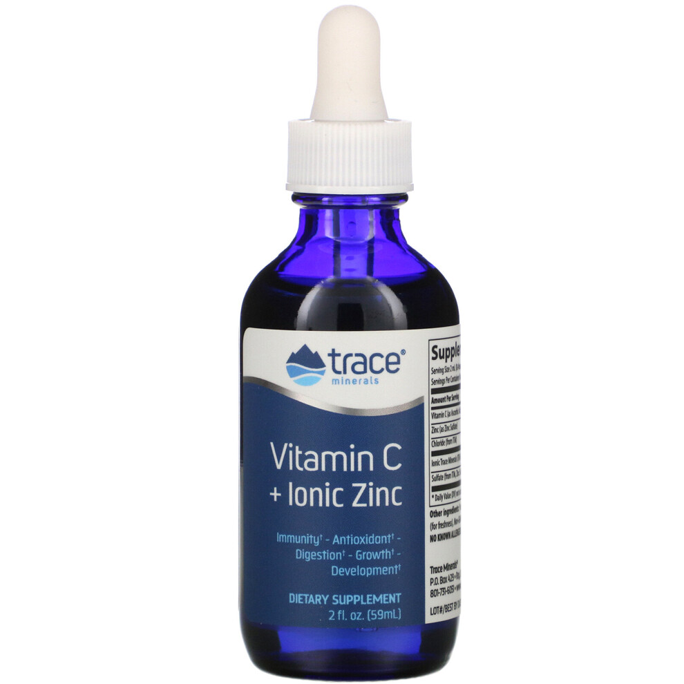 Trace Minerals Research , Vitamin C + Ionic Zinc, 2 Fl Oz (59 Ml)