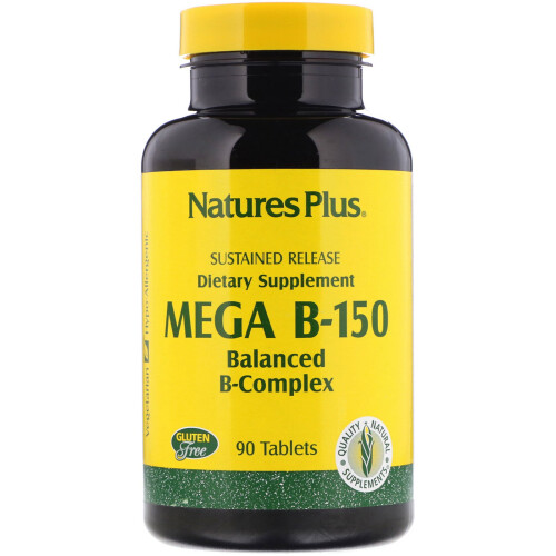 NaturesPlus, Verzögerte Freisetzung Mega B-150, 90 Tabletten
