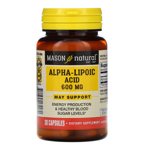 Mason Natural, Alpha-Liponsäure, 600 mg, 30 Kapseln